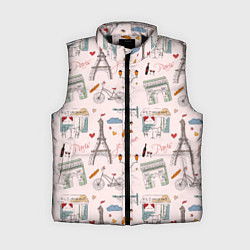 Женский жилет Париж я тебя люблю, цвет: 3D-черный