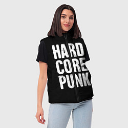 Женский жилет Hardcore punk, цвет: 3D-светло-серый — фото 2