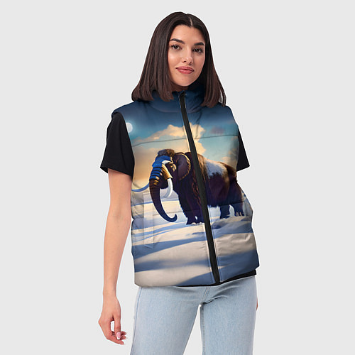 Женский жилет Шерстистый мамонт / 3D-Светло-серый – фото 3