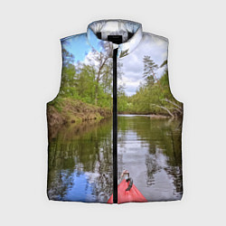 Женский жилет Красная байдарка, цвет: 3D-черный