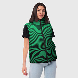 Женский жилет Абстрактный узор волн, цвет: 3D-светло-серый — фото 2