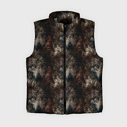 Женский жилет Волки паттерн