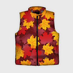 Женский жилет Кленовые листья паттерном