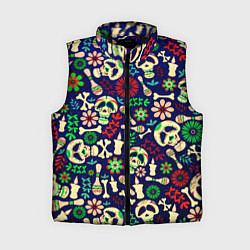 Женский жилет Мексиканский карнавал - Carnaval Mexicano, цвет: 3D-черный
