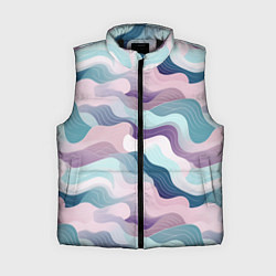 Женский жилет Абстрактные волны разноцветные