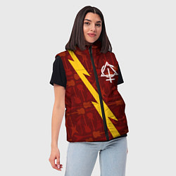 Женский жилет Behemoth гитары и молния, цвет: 3D-черный — фото 2