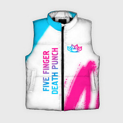 Женский жилет Five Finger Death Punch neon gradient style: надпи, цвет: 3D-черный