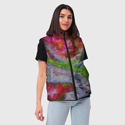Женский жилет Красочный узор, цвет: 3D-красный — фото 2