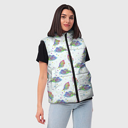 Женский жилет Цветные листочки, цвет: 3D-красный — фото 2