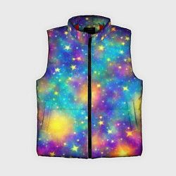 Женский жилет Звездный космос, сияющий волшебством, цвет: 3D-красный