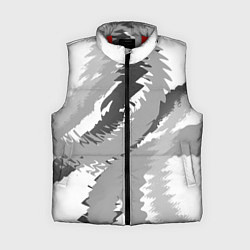 Женский жилет Черно-белая абстрактная картина, цвет: 3D-красный