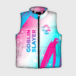 Женский жилет Goblin Slayer neon gradient style: надпись, символ, цвет: 3D-черный