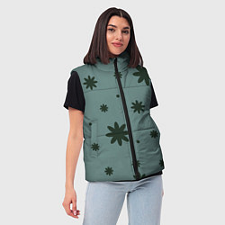 Женский жилет Цветочная фейерия, цвет: 3D-светло-серый — фото 2