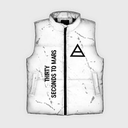 Женский жилет Thirty Seconds to Mars glitch на светлом фоне: над