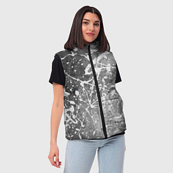 Женский жилет Текстура - White on gray, цвет: 3D-красный — фото 2