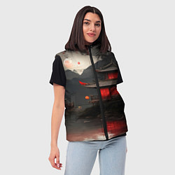 Женский жилет Домик у озера, цвет: 3D-светло-серый — фото 2