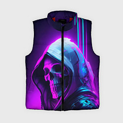 Женский жилет Череп в неоновом свете, цвет: 3D-красный