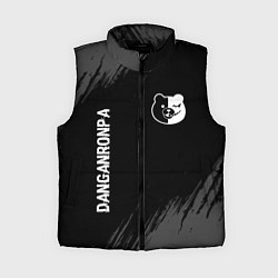 Женский жилет Danganronpa glitch на темном фоне: надпись, символ
