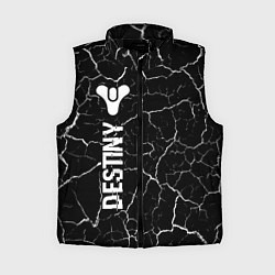Женский жилет Destiny glitch на темном фоне: по-вертикали, цвет: 3D-черный