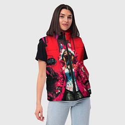 Женский жилет Девушка-лиса кицунэ, цвет: 3D-светло-серый — фото 2