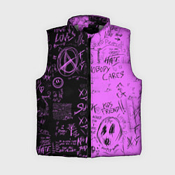 Женский жилет Dead inside purple black, цвет: 3D-светло-серый