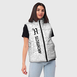 Женский жилет Architects glitch на светлом фоне: по-вертикали, цвет: 3D-черный — фото 2