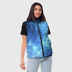 Женский жилет Яркие звёзды в космосе, цвет: 3D-светло-серый — фото 2