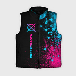 Женский жилет CreepyPasta - neon gradient: по-вертикали, цвет: 3D-черный