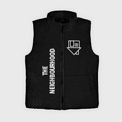 Женский жилет The Neighbourhood glitch на темном фоне: надпись,, цвет: 3D-черный