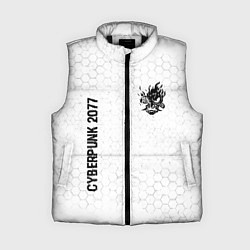 Женский жилет Cyberpunk 2077 glitch на светлом фоне: надпись, си
