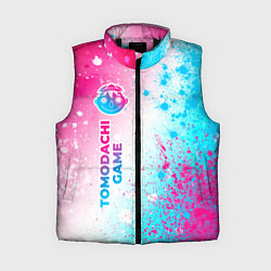 Женский жилет Tomodachi Game neon gradient style: по-вертикали, цвет: 3D-черный
