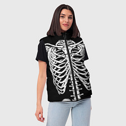 Женский жилет Skeleton ribs, цвет: 3D-светло-серый — фото 2