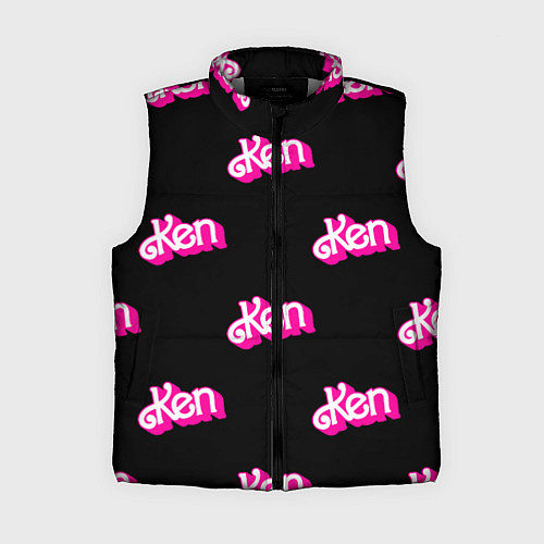 Женский жилет Логотип Кен - патерн / 3D-Светло-серый – фото 1
