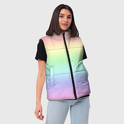 Женский жилет Нежная радуга, цвет: 3D-светло-серый — фото 2