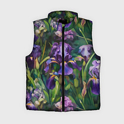 Женский жилет Ирисы паттерн, цвет: 3D-светло-серый