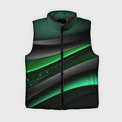 Женский жилет Black green line