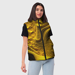 Женский жилет Объемная желтая текстура, цвет: 3D-красный — фото 2