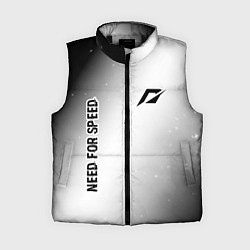 Женский жилет Need for Speed glitch на светлом фоне: надпись, си, цвет: 3D-черный