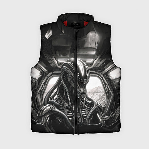 Женский жилет Ксеноморф в каюте космического корабля / 3D-Красный – фото 1