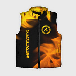 Женский жилет Mercedes - gold gradient: надпись, символ, цвет: 3D-черный