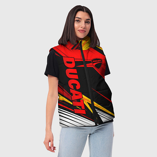 Женский жилет Ducati - red uniform / 3D-Светло-серый – фото 3