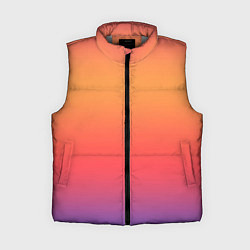 Женский жилет Цвета заката градиент, цвет: 3D-светло-серый