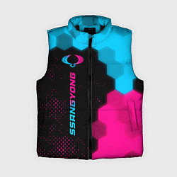 Женский жилет SsangYong - neon gradient: по-вертикали, цвет: 3D-черный