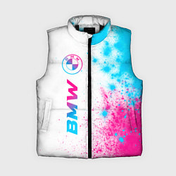 Женский жилет BMW neon gradient style: по-вертикали, цвет: 3D-черный