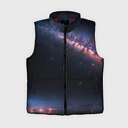Женский жилет Млечный путь в звездном небе, цвет: 3D-красный