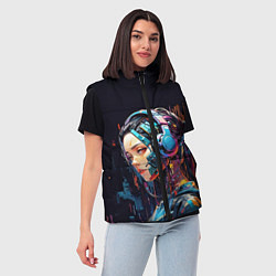 Женский жилет Пилот боевого меха, цвет: 3D-красный — фото 2