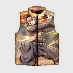 Женский жилет Клинок рассекающий демонов Тандзиро Камадо, цвет: 3D-красный