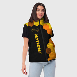 Женский жилет Jaguar - gold gradient: по-вертикали, цвет: 3D-черный — фото 2