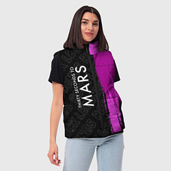 Женский жилет Thirty Seconds to Mars rock legends: по-вертикали, цвет: 3D-черный — фото 2