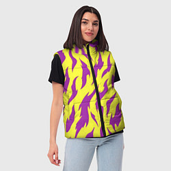 Женский жилет Кислотный тигр паттерн, цвет: 3D-черный — фото 2